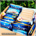 Kanzler sausage frozen CHEESE BRATWURST beef & chicken 6" 15cm 5pcs 360g